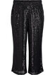Paljettbyxor med hög midja och vida ben, Svart, Packshot image number 0