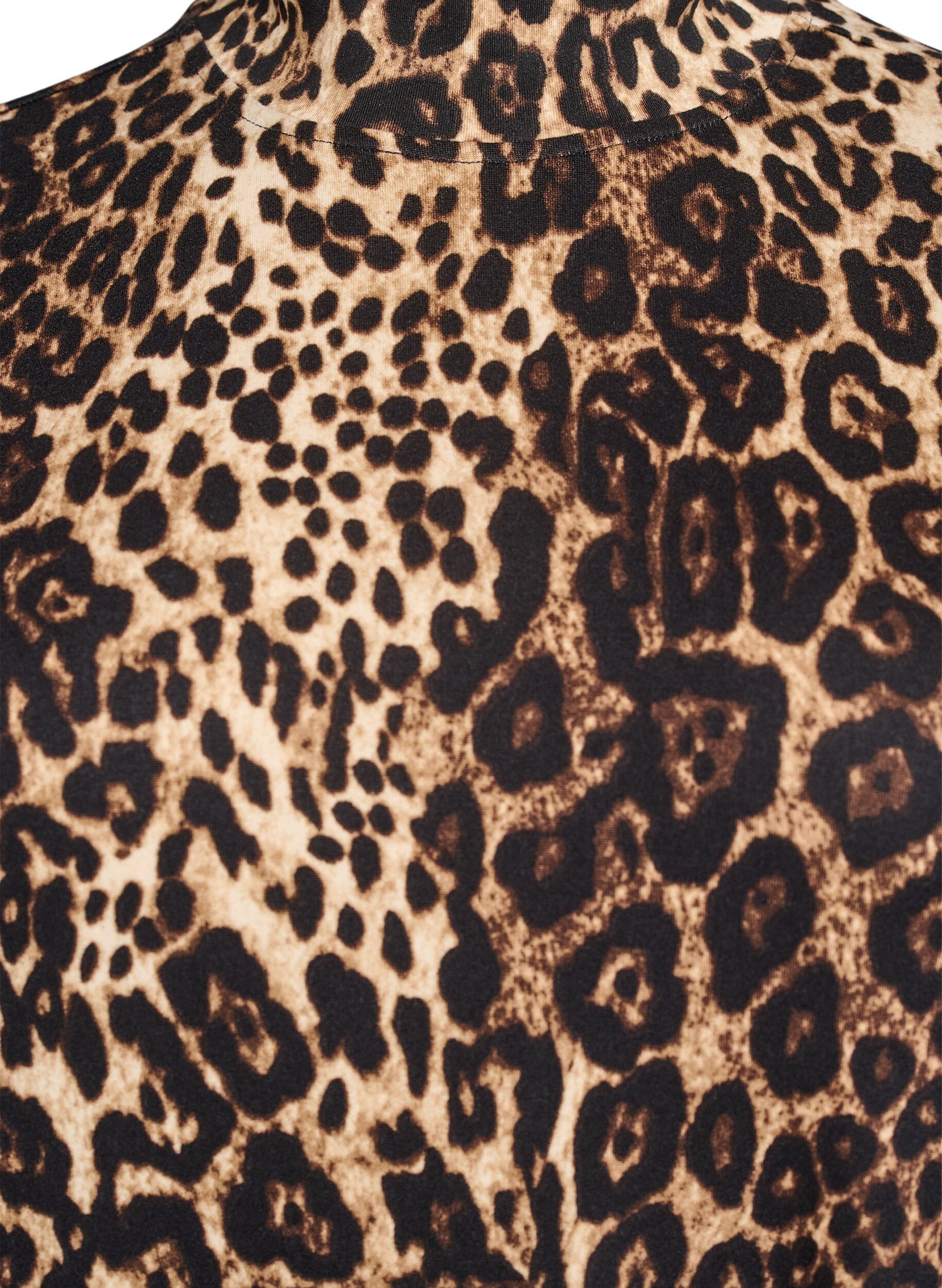 Zizzi FLASH - L&aring;ng&auml;rmad kl&auml;nning med turtleneck, Svart, Packshot image number 2