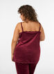Topp i velour med spetskant, R&ouml;d, Model image number 2