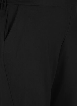 Enfärgade culottebyxor med fickor, Black, Packshot image number 2