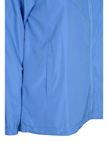Kort jacka med huva och justerbar nederkant, Ultramarine, Packshot image number 3