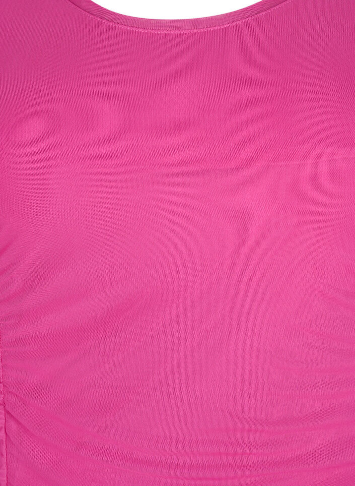 Åtsittande klänning med draperingar, Fuchsia Red, Packshot image number 2