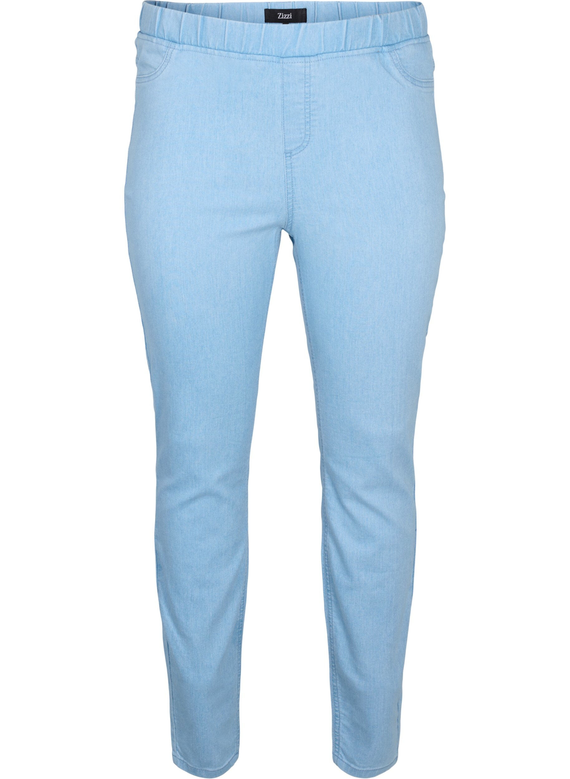 Zizzi Jeggings med fickor, Light blue, Packshot image number 0