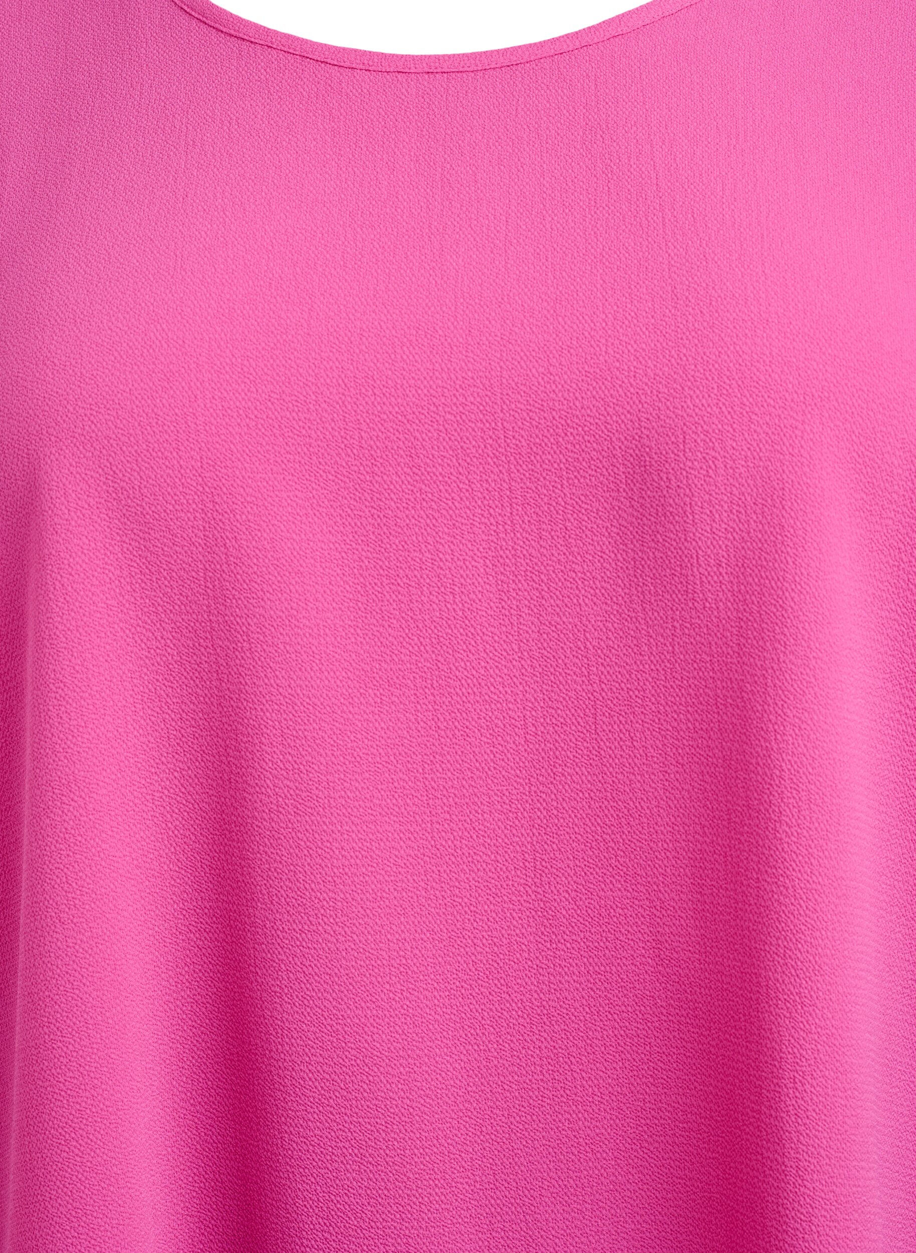 ZizziBlus med korta &auml;rmar och rund halsringning, Rosa, Packshot image number 2