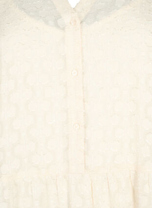 Jacquardklänning med volangkrage, Birch, Packshot image number 2