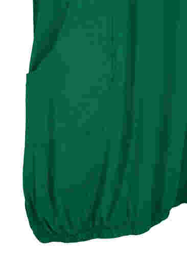 Kortärmad klänning i bomull, Verdant Green, Packshot image number 3