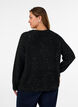 Cardigan med paljetter och knappar, Svart, Model image number 2