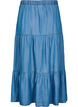 Maxijeanskjol med volanger, Bl&aring;, Packshot image number 1