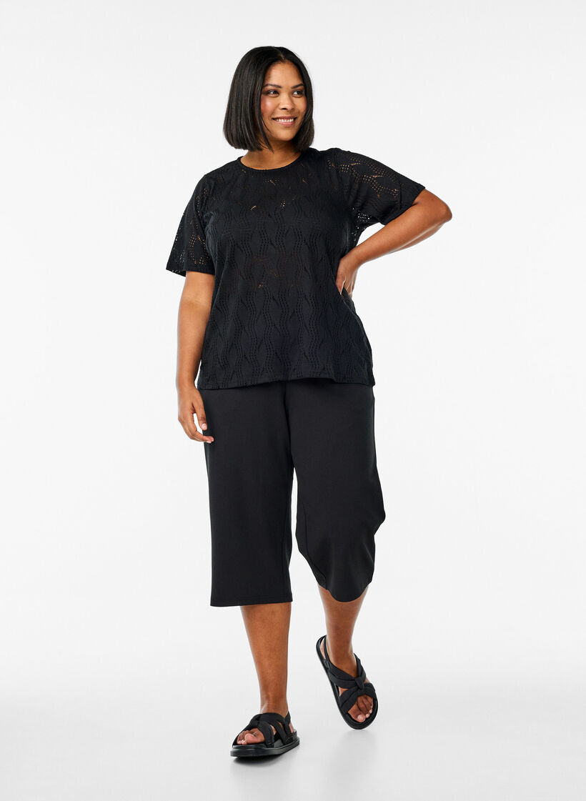 FLASH - H&ouml;gmidjade knickers med l&ouml;s passform, Svart, Model image number 1