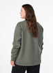 Sweatshirt med rund halsringning, Gr&ouml;n, Model image number 2