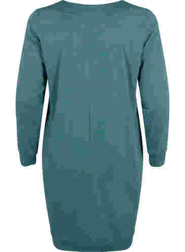V-ringad sweatshirtklänning, Sea Pine, Packshot image number 1