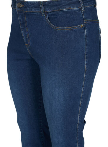 Högmidjade Ellen bootcut jeans, Dark blue, Packshot image number 2