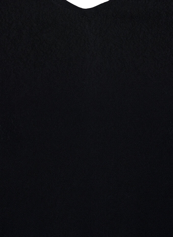 Långärmad klänning i viskos, Black w. Cloud D., Packshot image number 3