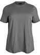 Enkel t-shirt i bomull med rund halsringning, Gr&aring;, Packshot image number 0