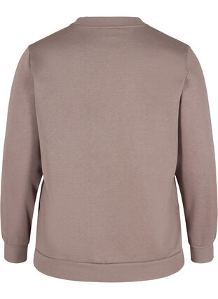 Långärmad sweatshirt med tryck, Iron, Packshot image number 1