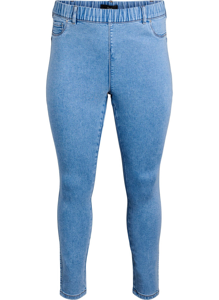 Jeggings med h&ouml;g midja, Bl&aring;, Packshot image number 0