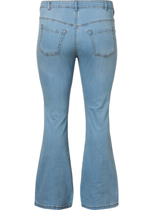 Ellen bootcut jeans med hög midja, Ex Lgt Blue, Packshot image number 1
