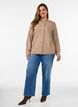 Cardigan med runda knappar, Beige, Model image number 1