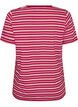 Randig t-shirt i ekologisk bomull, R&ouml;d, Packshot image number 1