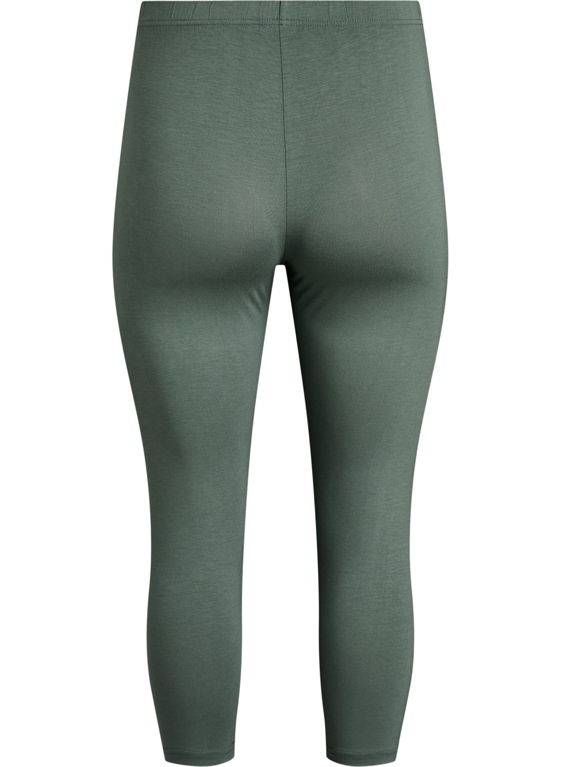 Zizzi3/4 bas-leggings, Gr&ouml;n, Packshot image number 1