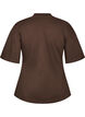 T-shirt med draperad detalj, Brun, Packshot image number 1