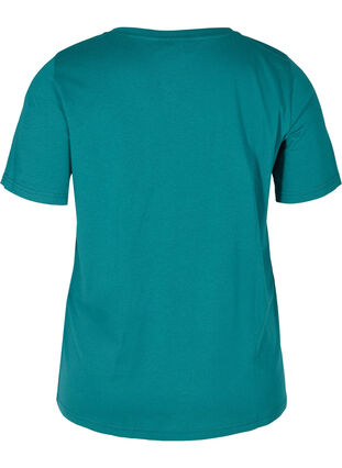 T-shirt i ekologisk bomull med v-ringning, Pacific, Packshot image number 1