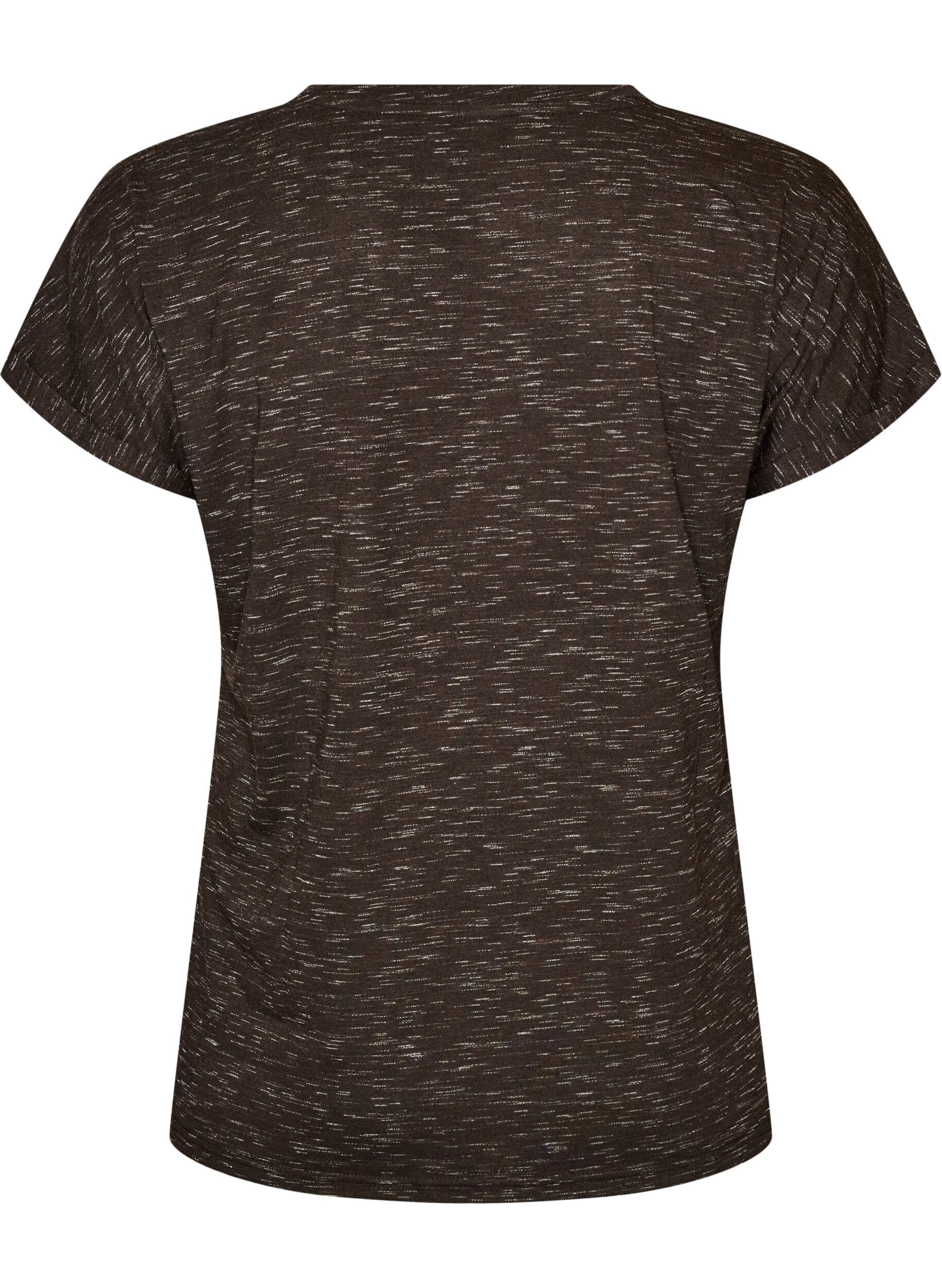 ZizziL&ouml;s tr&auml;nings t-shirt med korta &auml;rmar, Brun, Packshot image number 1