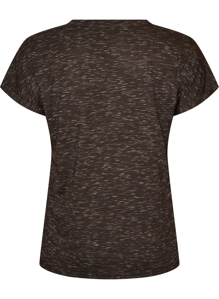 L&ouml;s tr&auml;nings t-shirt med korta &auml;rmar, Brun, Packshot image number 1