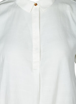 Kortärmad skjorta i viskosmix, Snow White, Packshot image number 2