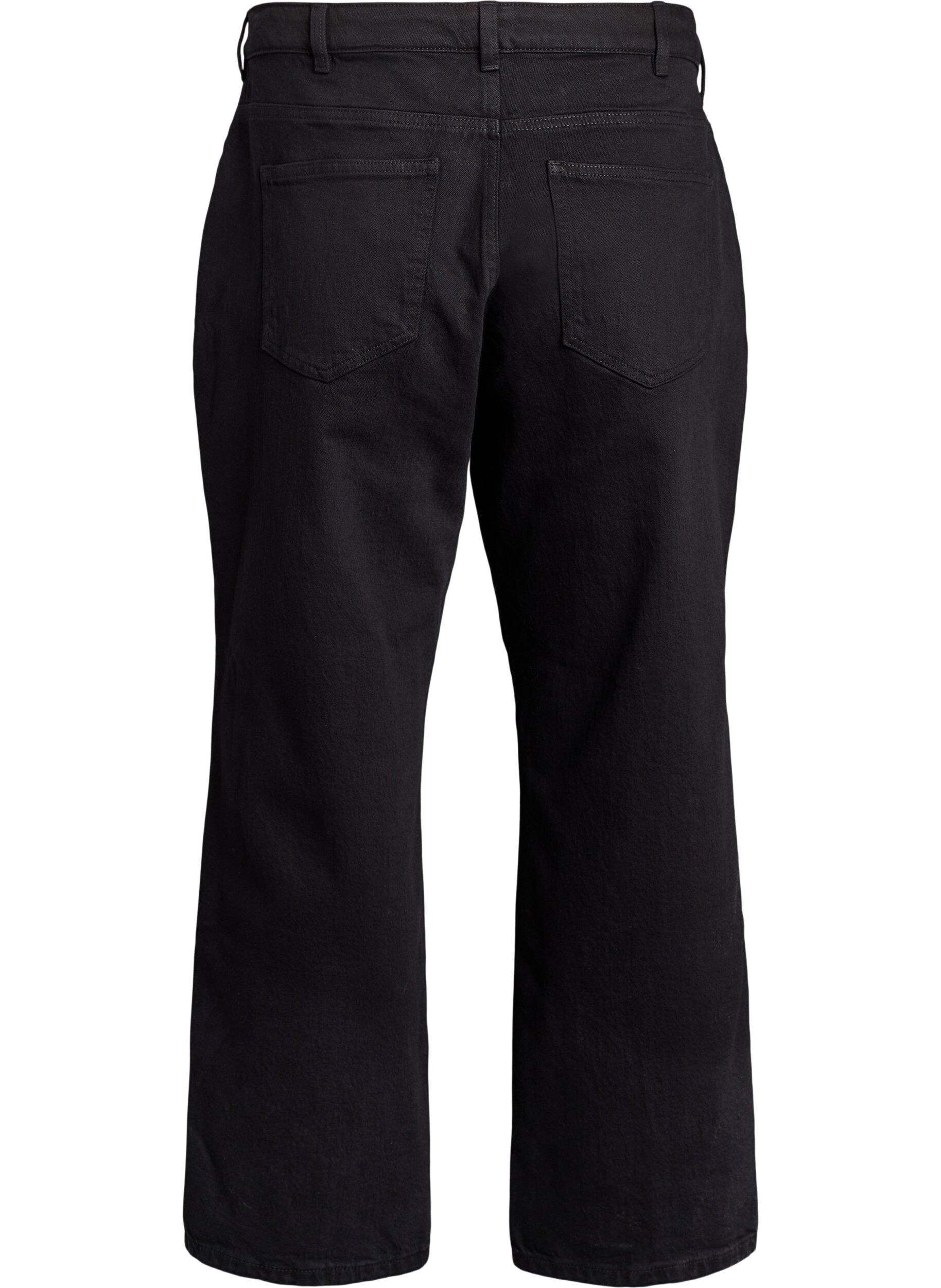 Zizzi L&ouml;sa jeans med croppad l&auml;ngd, Svart, Packshot image number 1