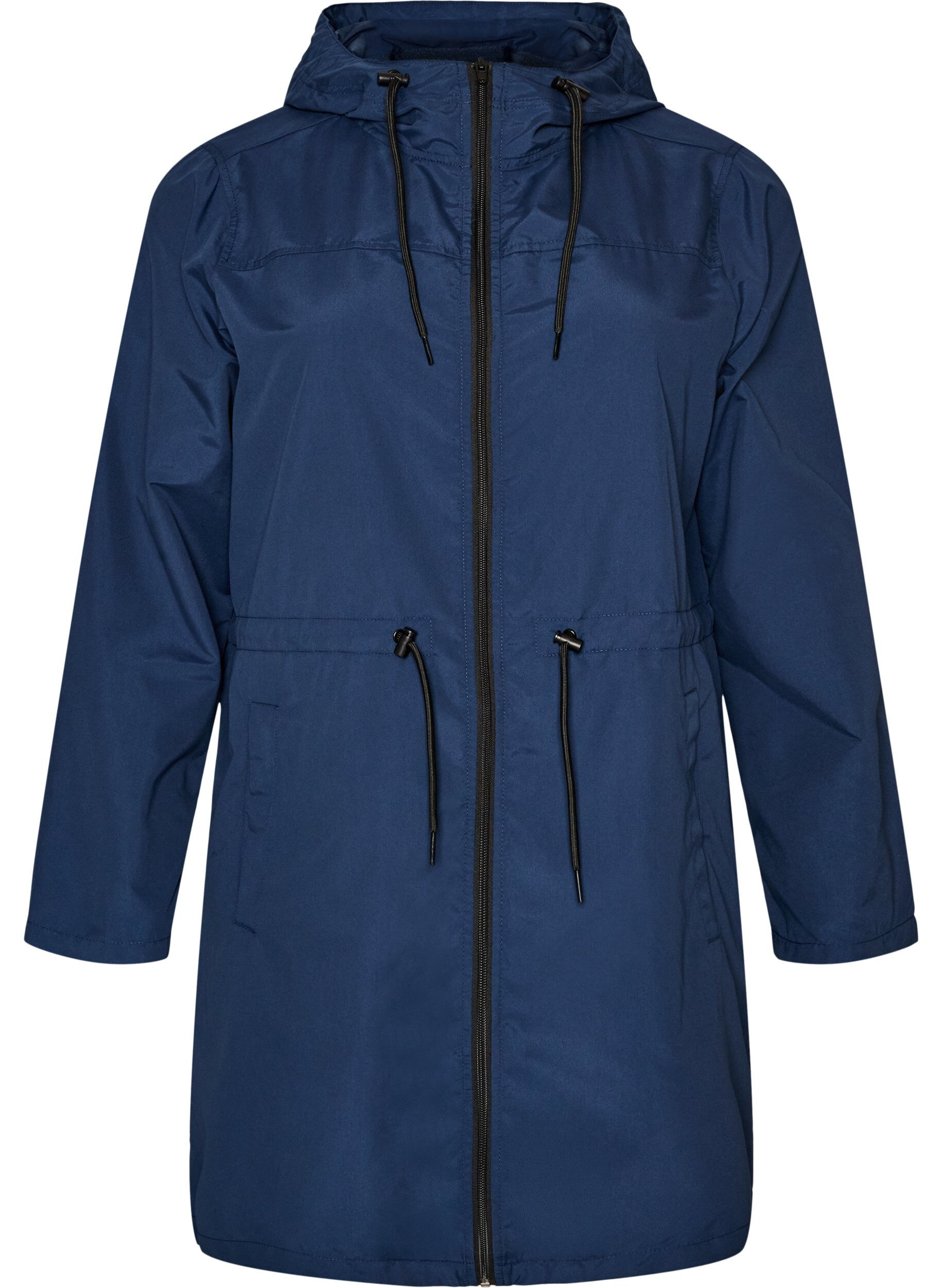 ZizziL&auml;ttviktig parkas med huva, Bl&aring;, Packshot image number 0