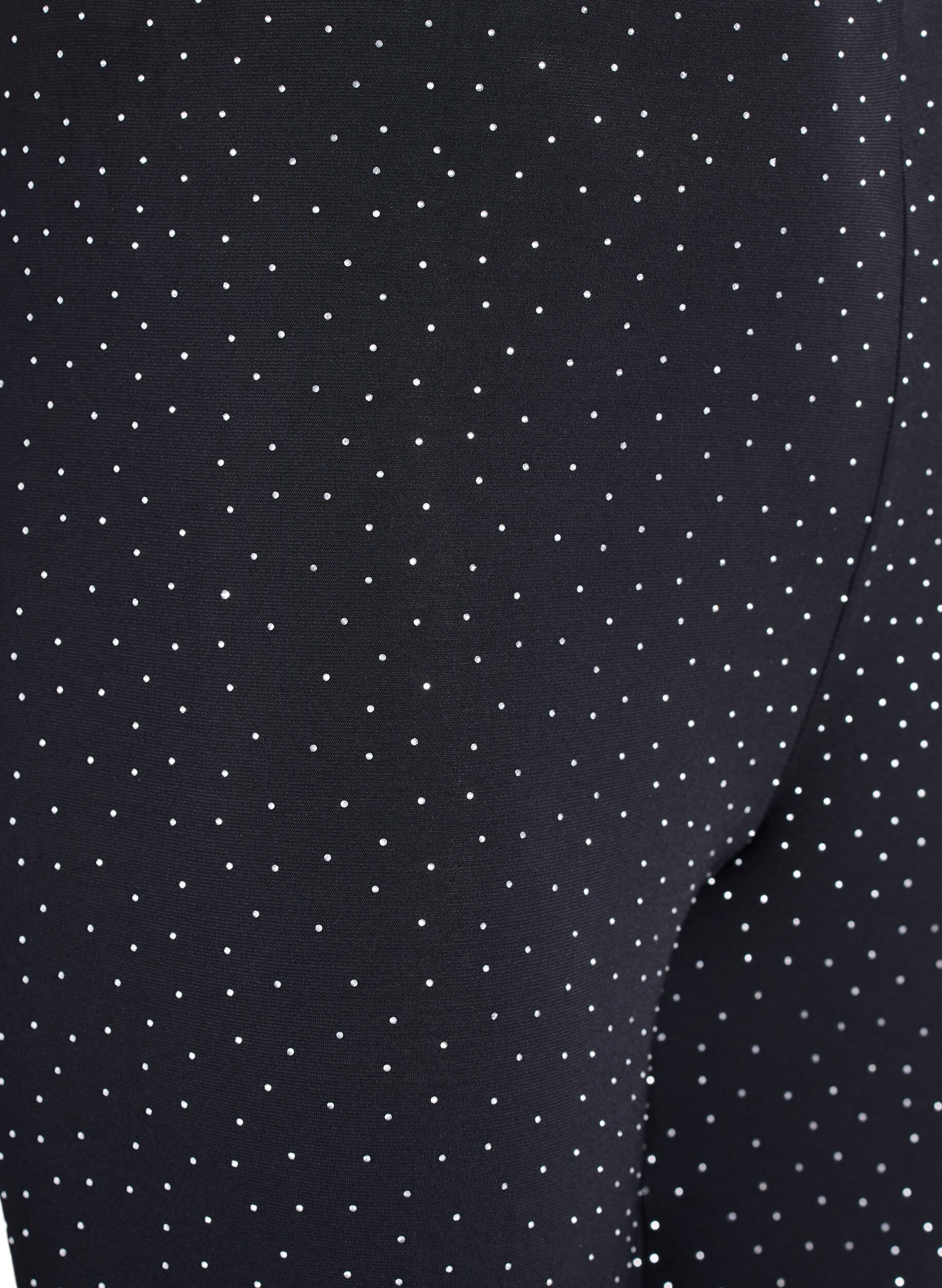 Zizzi Leggings med strass, Svart, Packshot image number 2