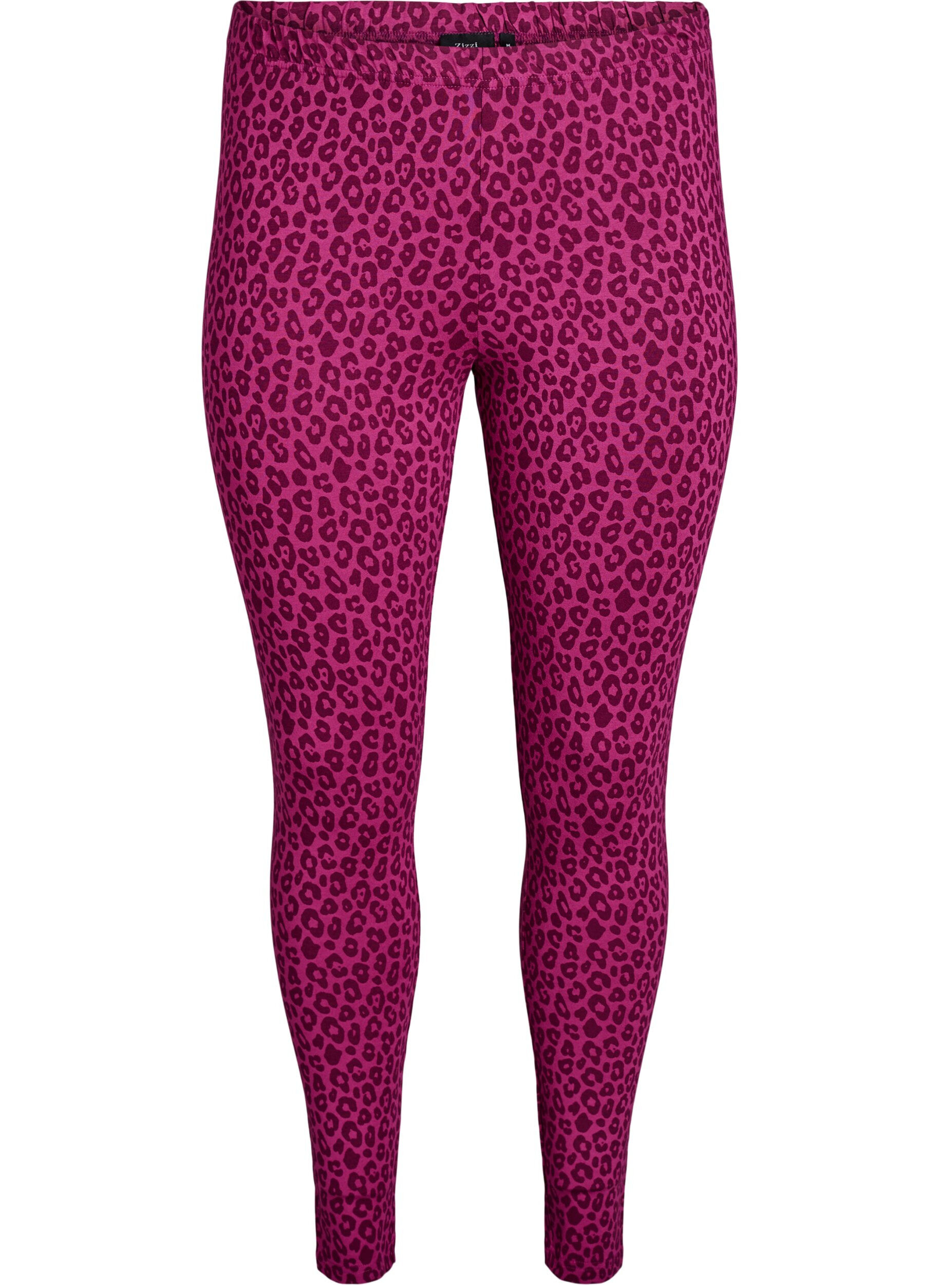 Zizzi Ankelkorta leggings i viskos, Rosa, Packshot image number 0