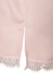 L&aring;ng topp i satin med spetskanter, Rosa, Packshot image number 3
