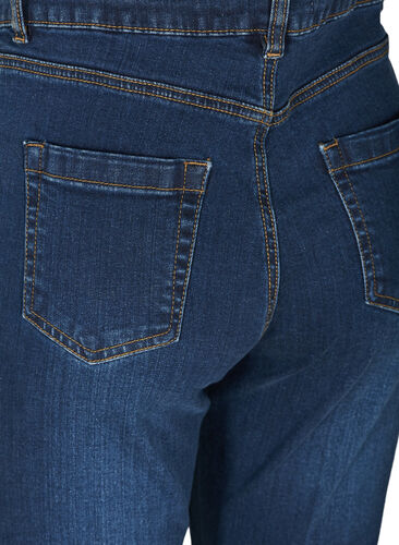 Ellen bootcut jeans med hög midja, Dark Blue, Packshot image number 3