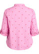 Skjortblus med r&auml;nder och hj&auml;rtan, Rosa, Packshot image number 1