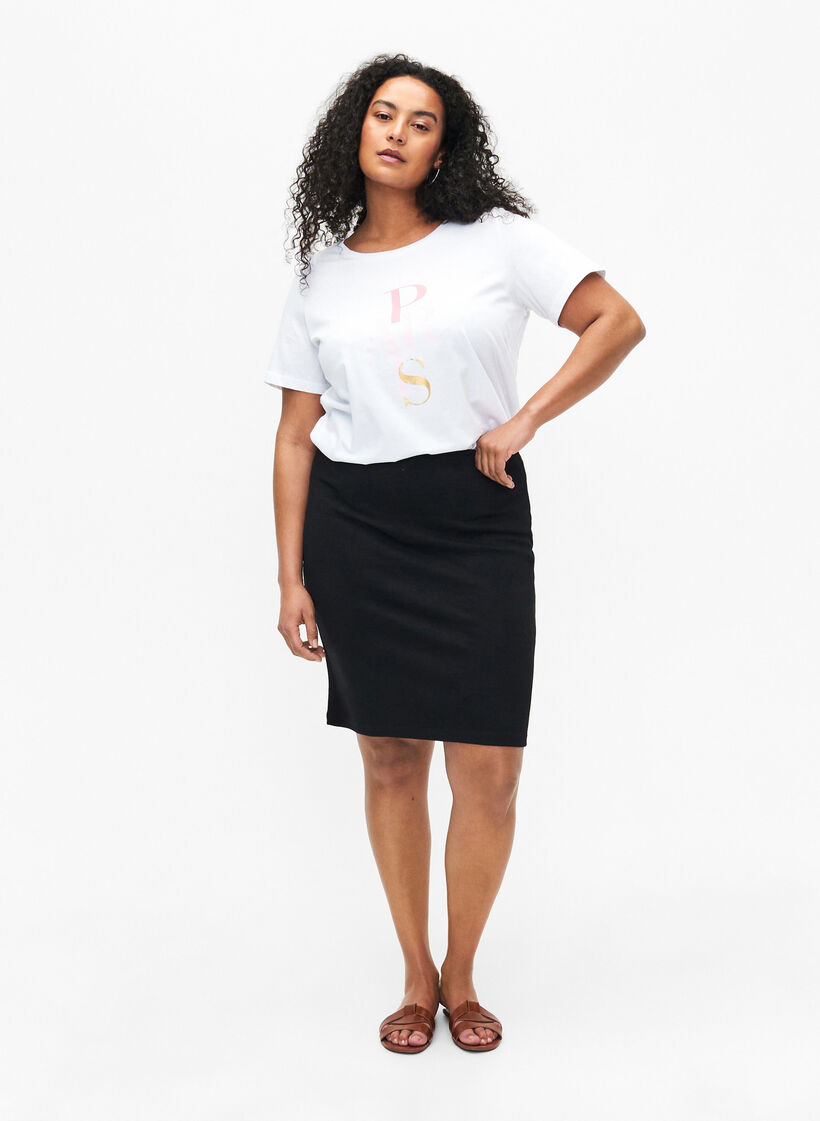 T-shirt i bomull med texttryck, B. White w. Paris, Model image number 2