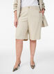 Bermudashorts med h&ouml;g midja i linne och viskos, Beige, Model image number 3