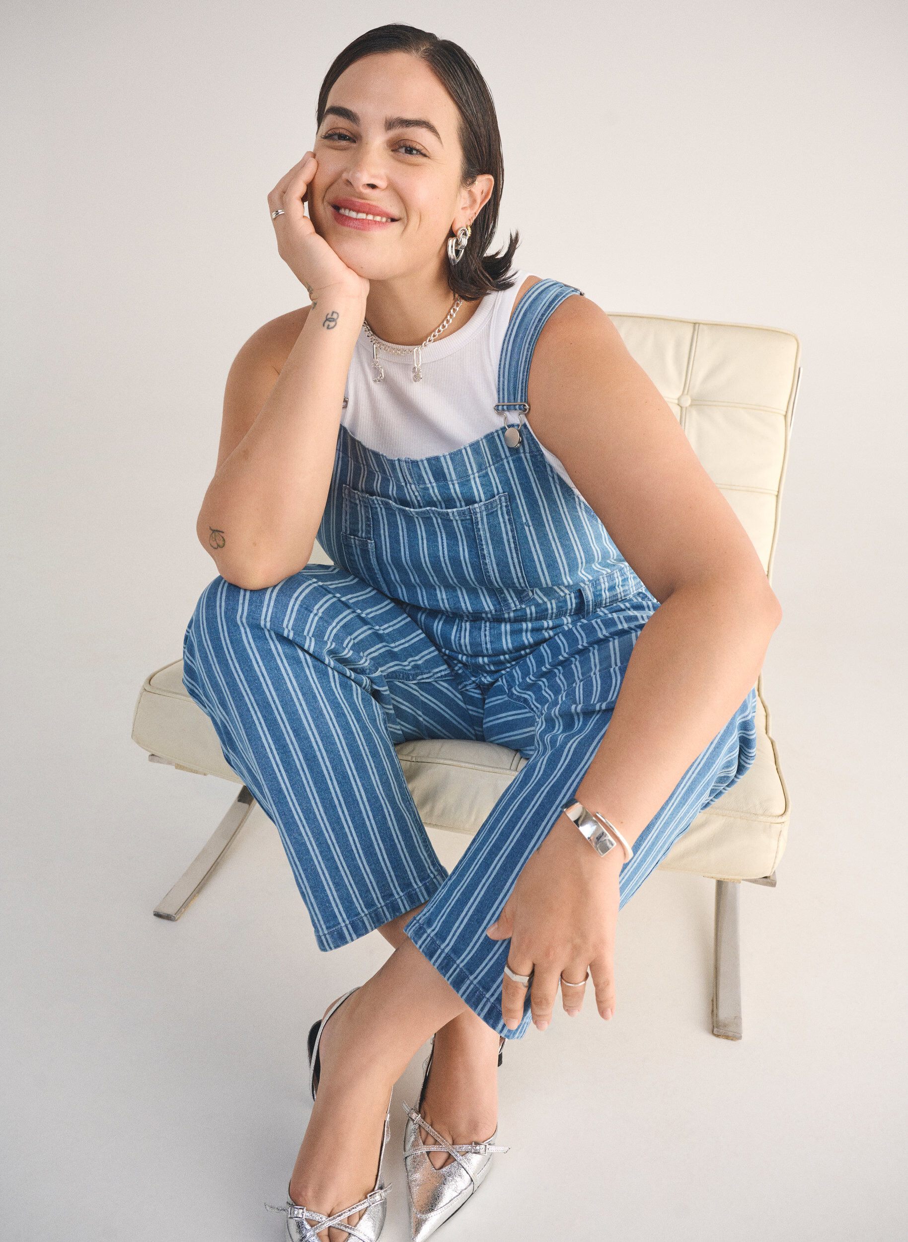 Zizzi Denim h&auml;ngselbyxor, Bl&aring;, Image image number 0