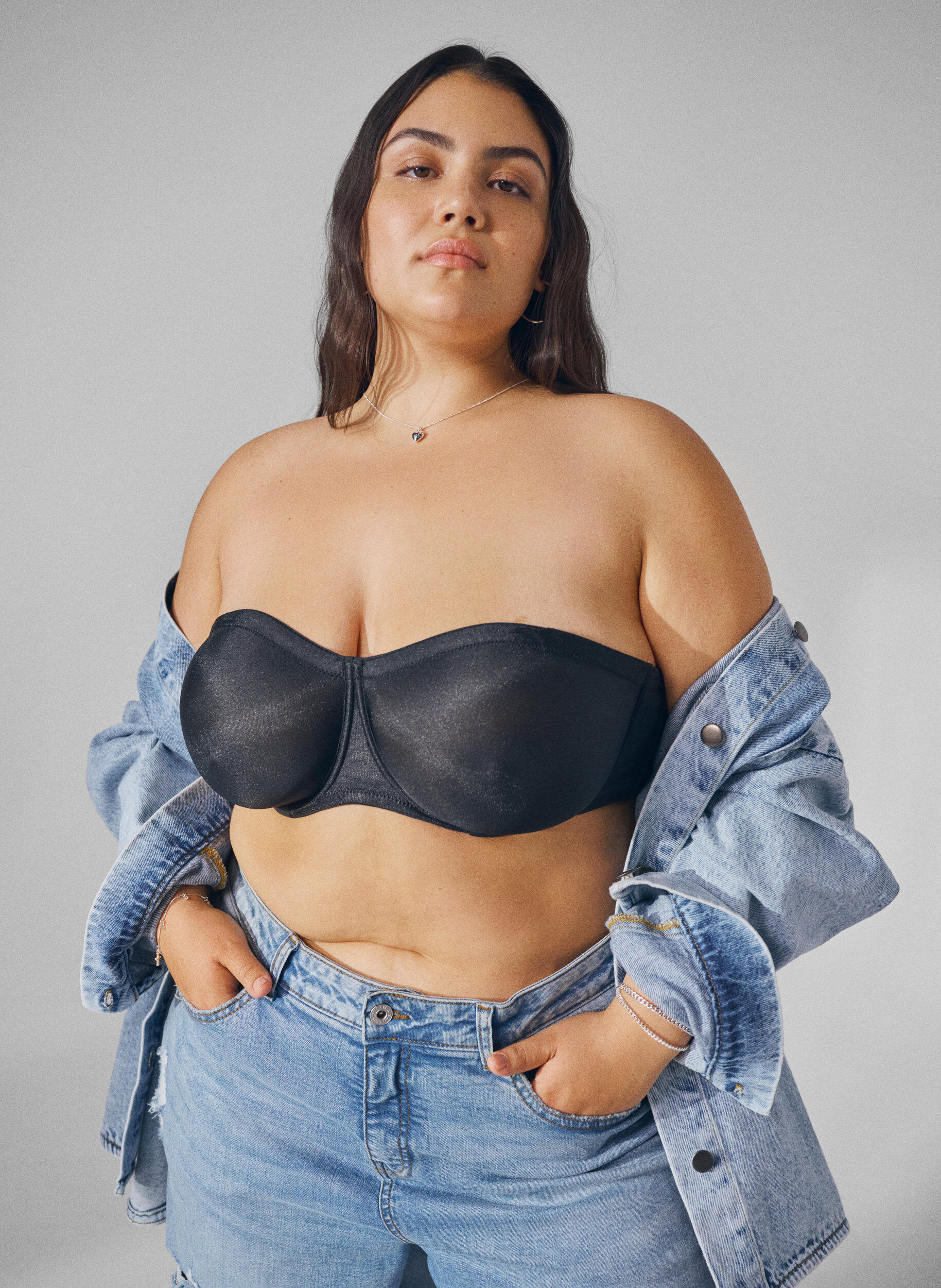 Zizzi Axelbandsl&ouml;s beh&aring; med bygel, Svart, Image image number 0