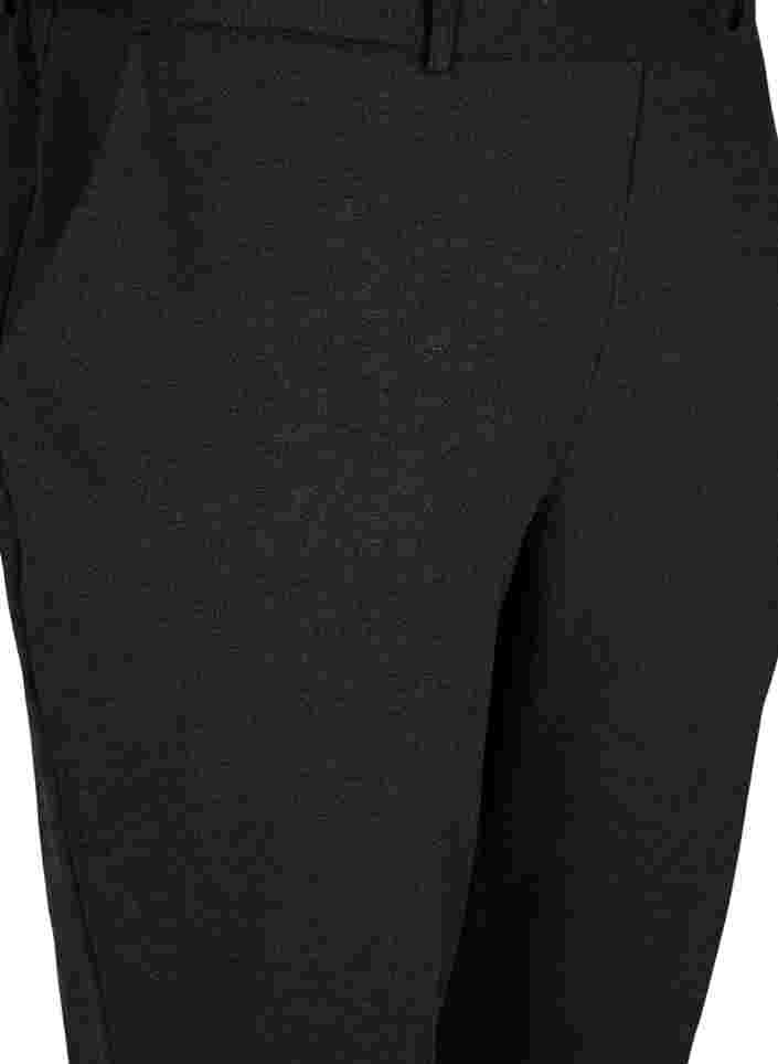Croppade byxor med fickor, Dark Grey Melange, Packshot image number 2