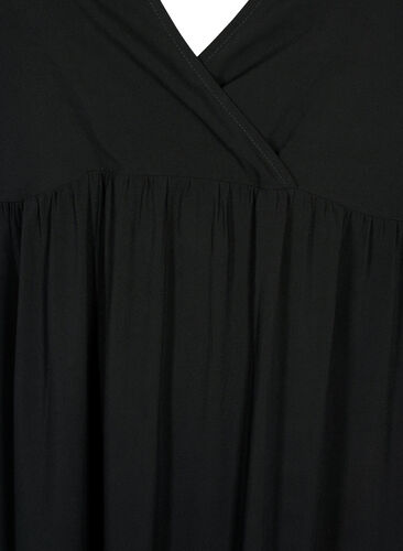 Ärmlös maxiklänning i viskos, Black, Packshot image number 2