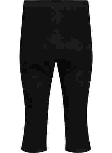 FLASH - Slim fit capribyxor i jeans med hög midja , Black, Packshot image number 1