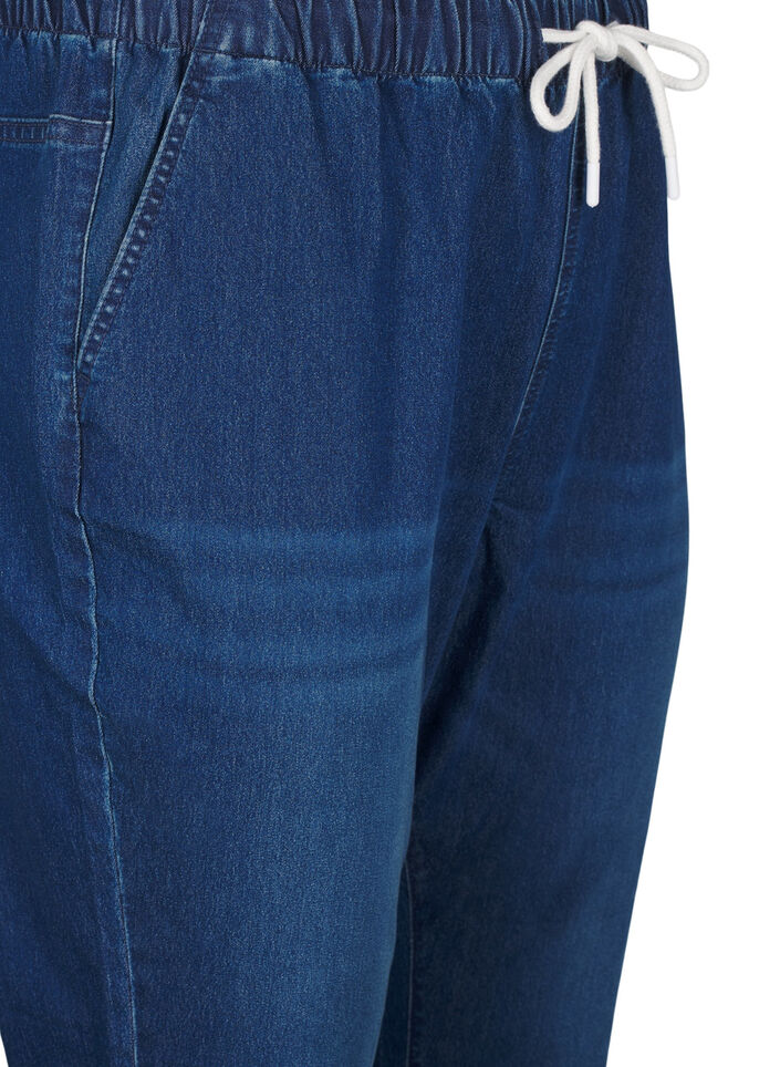 Joggingbyxor i denim med fickor, Bl&aring;, Packshot image number 2