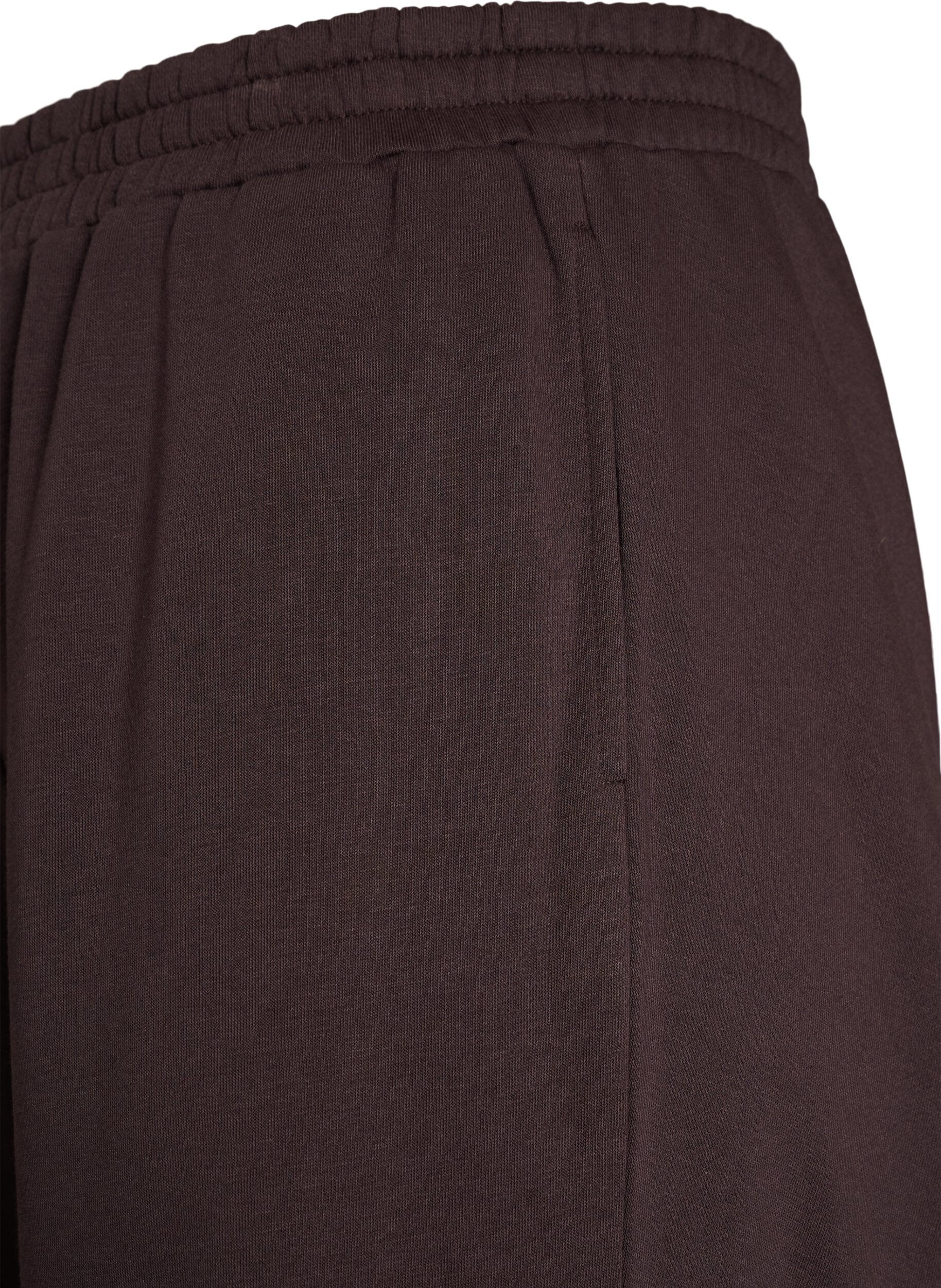 ZizziSweatpants med h&ouml;g midja och vida ben, Brun, Packshot image number 2