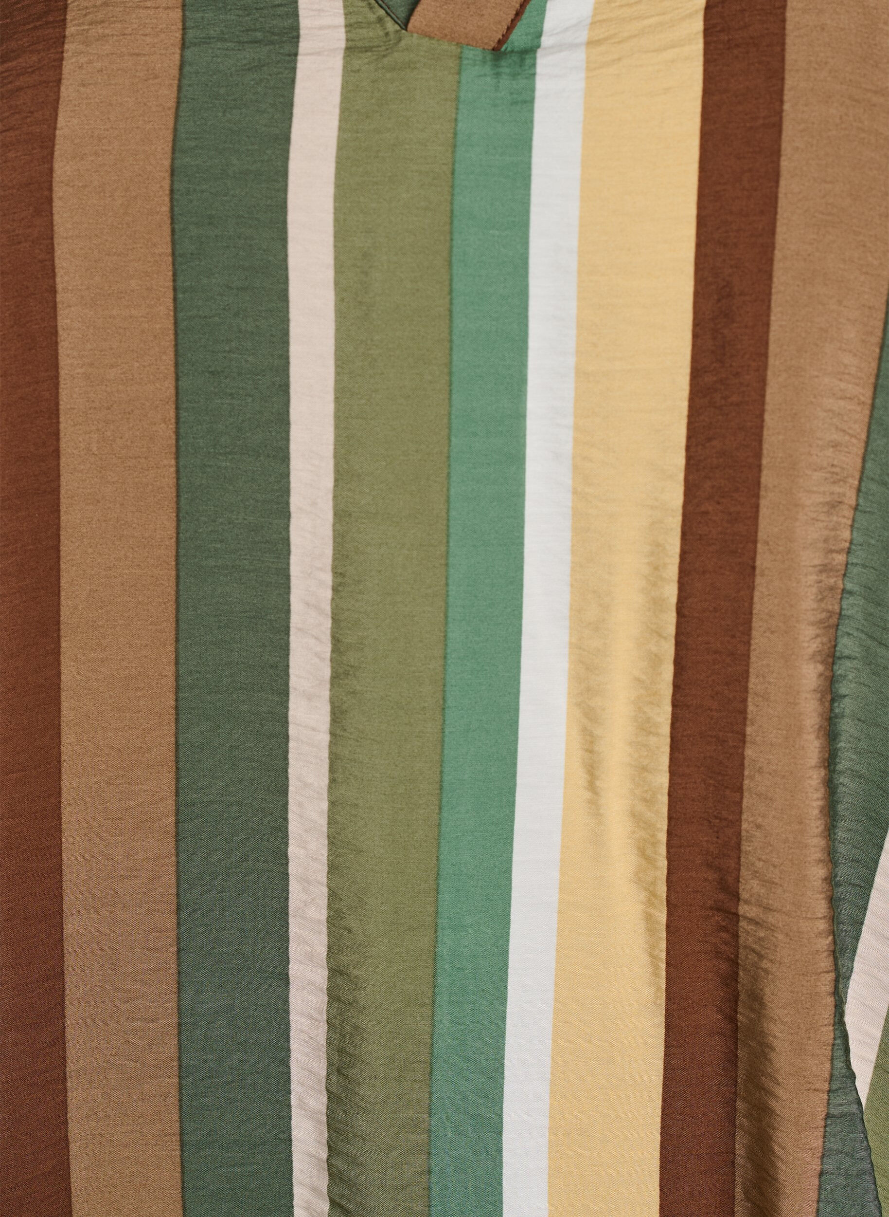 Zizzi Randig viskosblus med kort &auml;rm, Brun, Packshot image number 2