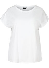Kortärmad t-shirt i bomull, Bright White