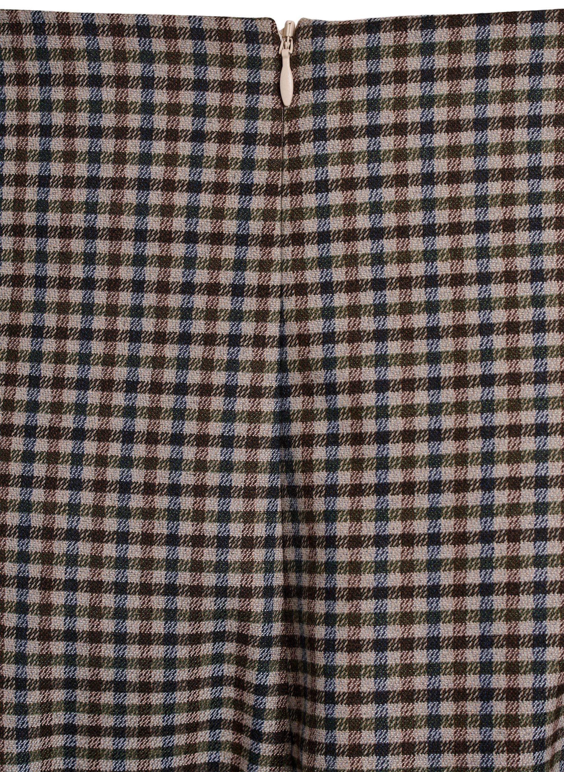 Zizzi Kort a-linjeformad kjol, Brun, Packshot image number 3