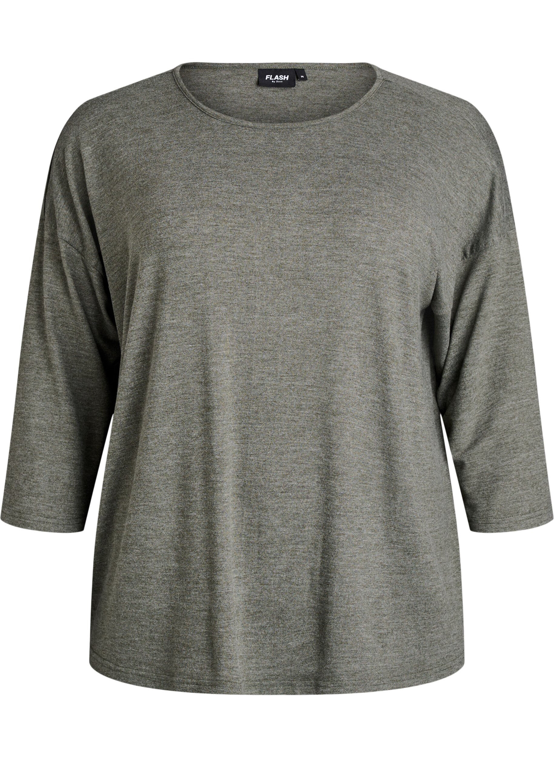 FLASH &ndash; Jerseyblus med 3/4-&auml;rm