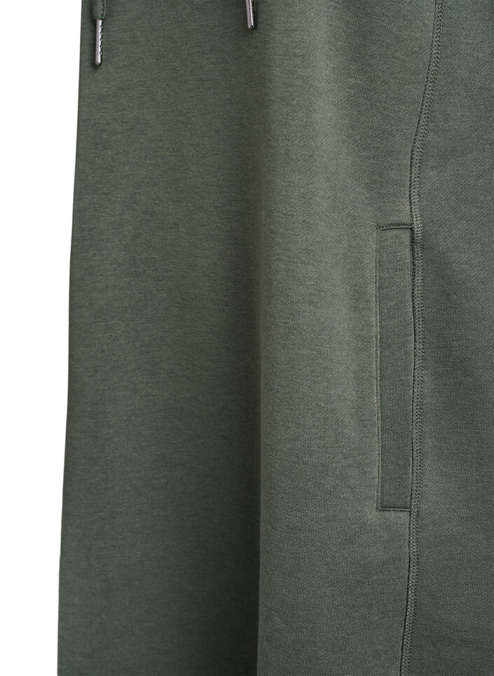 Kort sweatshirtkl&auml;nning med h&ouml;g krage och fickor, Gr&ouml;n, Packshot image number 3